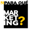 Logotipo del blog "¿Para qué Marketing?", con un diseño en blanco y negro, resaltado por un signo de interrogación amarillo.